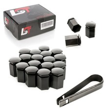 20x Radschraubenkappen Abdeckkappen Radmuttern lang 17 mm schwarz für OPEL
