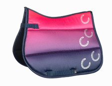 HKM Kids AYMEE Shetty Schabracke -  silber Glitzer Hufeisen - dick gesteppt