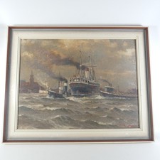 altes Ölgemälde Hamburger