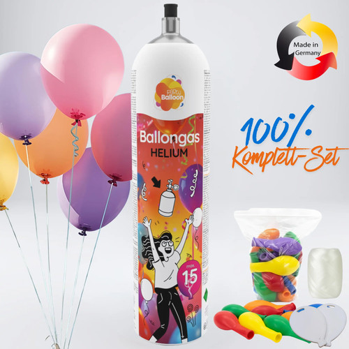 Helium ballongas komplett - ballongas, komplett-set