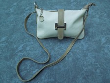 Damenledertasche italy  ,Weiß