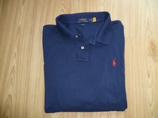 Ralph Lauren Poloshirt Gr : XL - L Blau Slim Fit Langarm