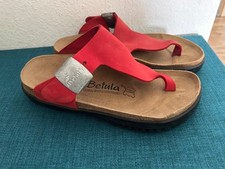 Betula by Birkenstock Gizeh rot Sandalen schmale Weite Damen Leder neu gr. 39
