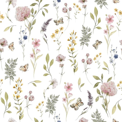 Wandaufkleber bunte blumen - bunte,