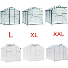 Aluminium Gewächshaus Treibhaus inkl. Fundament bis 7,6m³ Tomatenhaus Pflanzhaus