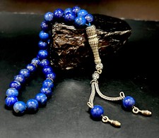 Tesbih Lapis Doğal Taşı Tespih Misbaha Gümüs 925 Silber Lapislazuli Gebetskette