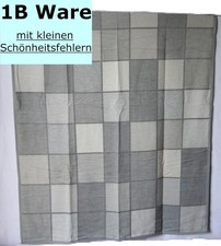 Wohndecke Kuscheldecke Sofadecke Baumwolle Dralon 150x200 cm Karo grau 1b