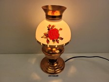 Tischlampe DDR Metall Kunststoffschirm Rot Rose Vintage 60er 70er Jahre #2510629