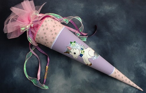 Einhorn schultüte aus stoff - aus,