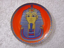 48qWut - Tut Ankh Amun Kaiser Porzellan Design Wandteller - Vintage - 24,5 cm 