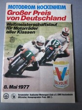 Großer Preis von Deutschland 1977 Motodrom Hockenheim,  Motorrad GP - Programm