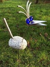 Edelstahl Vogel / Garten