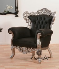 Sessel im Barockstil Leder 