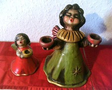 ? 2 ORIGINAL THUN BOZNER ENGEL - GRÜN und ROT?  - ca. 17 und 10,5 cm