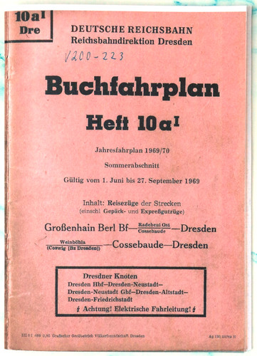 Reichsbahn buchfahrplan heft - reichsbahn,