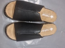 Rieker Damenschuhe Pantoffeln Sandalen Gr. 39 Schwarz