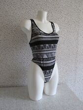 grau Muster String Body Ringerrücken Gr.  M American Apparel