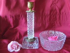 Antiker Kerzenhalter Kristall