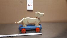 # DDR Spielzeug Plastik # Duroplast # Blech # Holz # Nachziehtier Hund Greiner ?