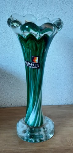 Vintage glas vase regenhütte - vintage,