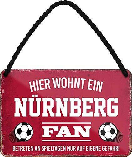 Blechschild fußball hier - blechschild,