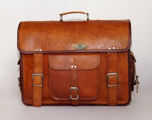 Herren braune leder messenger - herren,