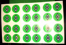 24 x Aufkleber Logo  ca.4 cm  Borussia Mönchengladbach   Fussball  Fanartikel