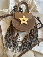 Tasche Salar Milano Braun Wildleder Hippie Boho Fransen Luxus Blogger hochwertig
