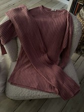 Hess Natur gemütlicher Ripp Kombi Gr M/L im alt Rosé NEU! Np 84€ Bio Cotton