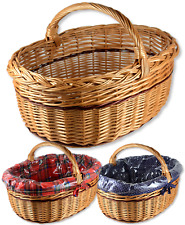 Einkaufskorb  Weidenkorb WIKLER Autokorb Weide Stoff Einlage Korb Präsentkorb 