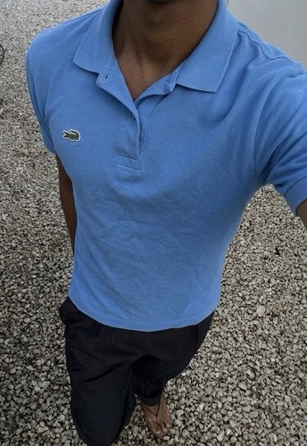 Lacoste vintage polo babyblau - lacoste,