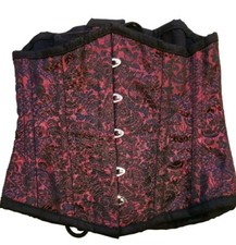 Mieder, Corsage, Mittelalter, Gothic , Gr. S,Rot, Schwarz,spitze,Steampunk