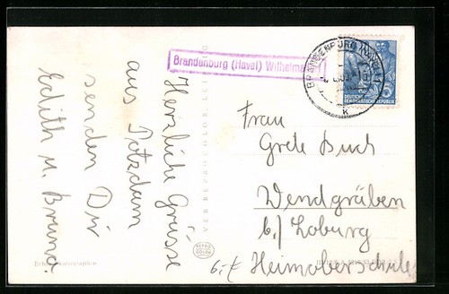 Ansichtskarte landpoststempel - ansichtskarte,