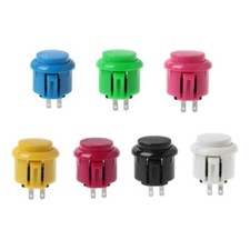 Set of 5, Built-in Micro Switch 24mm Arcade Round Push Button for Jamma Mame