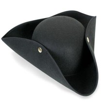 Dreispitz Piraten Hut Schwarz