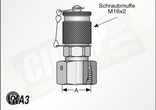 80x Messanschluss Schraubkupplung M16x2 VKA3 Stahl verzinkt Lagerauflösung Neu 