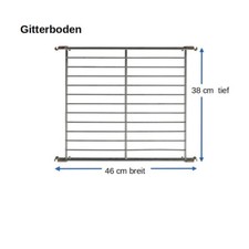 Gitterboden 38 cm tief 46 cm breit BIII 380 für Regale aus Metall Chrom