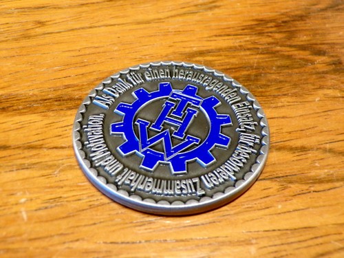 Einsatzmedaille coin thw flut - thw,