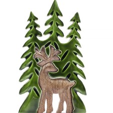 Holzdeko hirsch wald - im, wald"