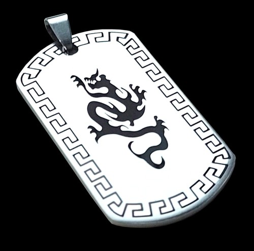 Edelstahl anhänger drache - edelstahl-anhänger,