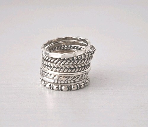 Silberne stapelringe silber - silberne,