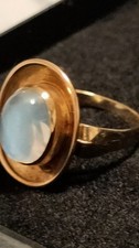 Goldring aus 585 5 Gramm  mit einem  Mondstein