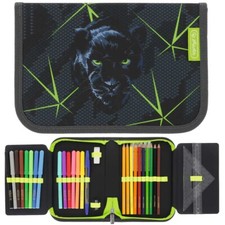 Herlitz Schüleretui Panther Federmappe Federtasche Raubkatze 31-teilig gefüllt