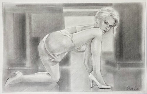 Akt nude naked woman - , nue