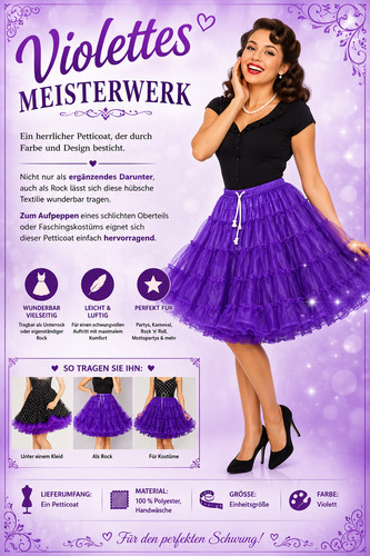 Petticoat damen violett - damen,