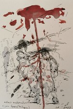 zeichnung, unikat, signiert