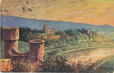 AK Neckarsteinach vor 1945,  Schadeck - Schwalbennest, Mittel Hinterburg Rothgeb