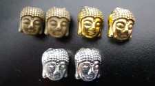 6 St. Buddha Metall-Perlen -
