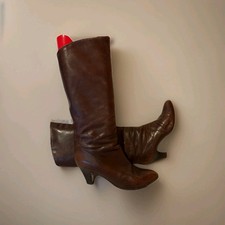 SALMASO Braune Vintage-Stiefel Vollleder Gr. 38,5 Damen Stiefel, guter Zustand 