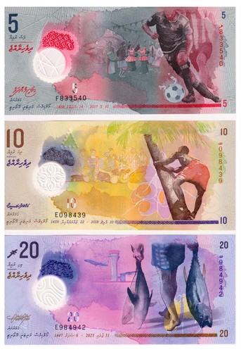 Malediven banknoten set 10 - malediven,
